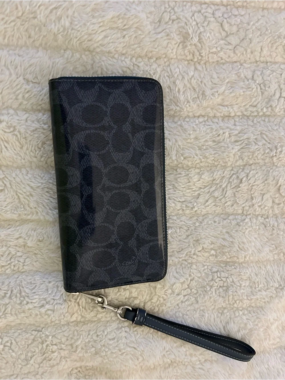 Coach Signature Zip Wristlet Clutch